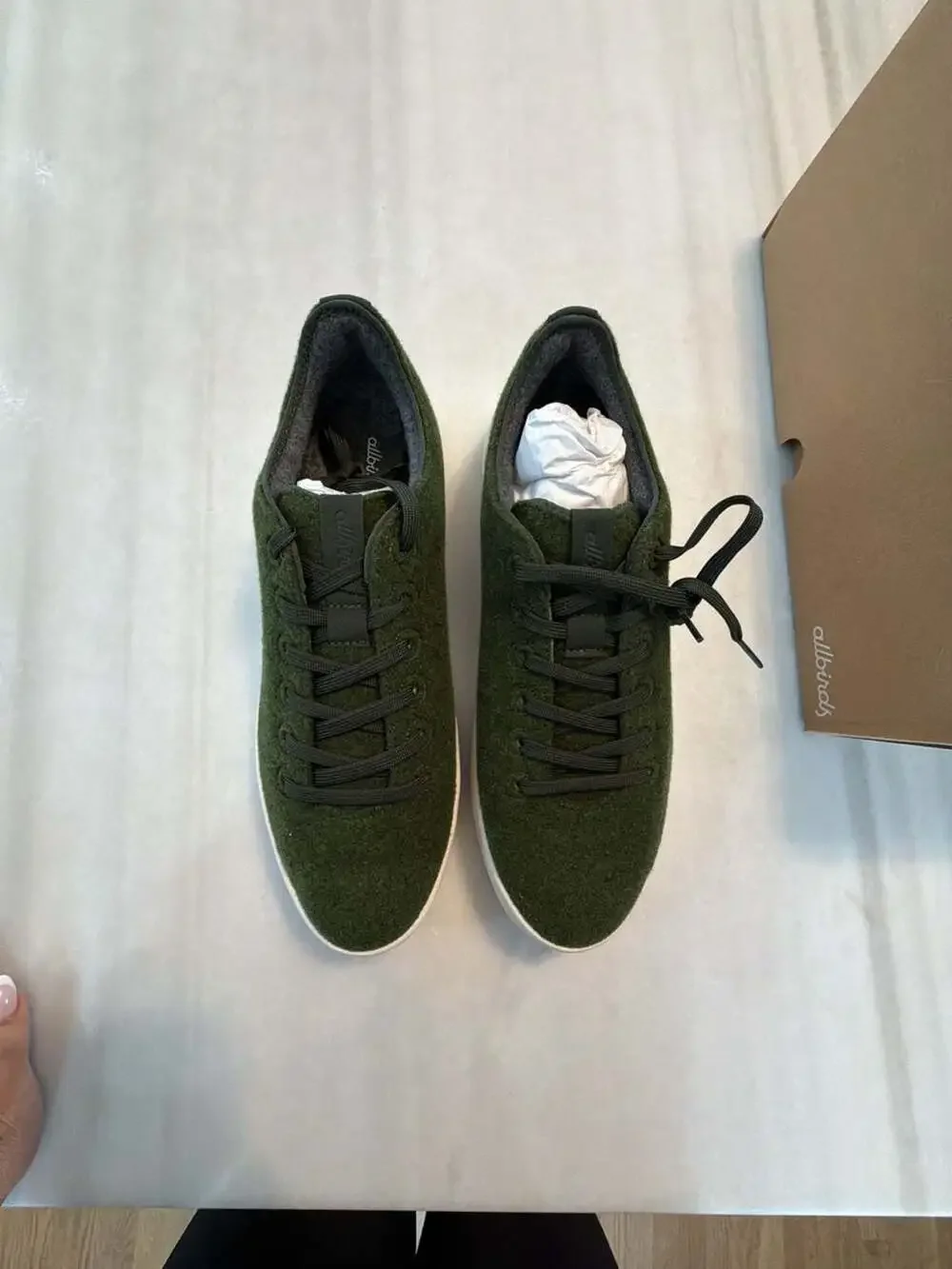 Allbirds Men's Wool Cruiser - Forest Green (Natural White)
